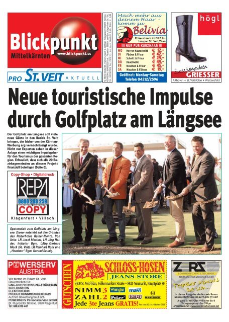 Neue touristische Impulse durch Golfplatz am Längsee