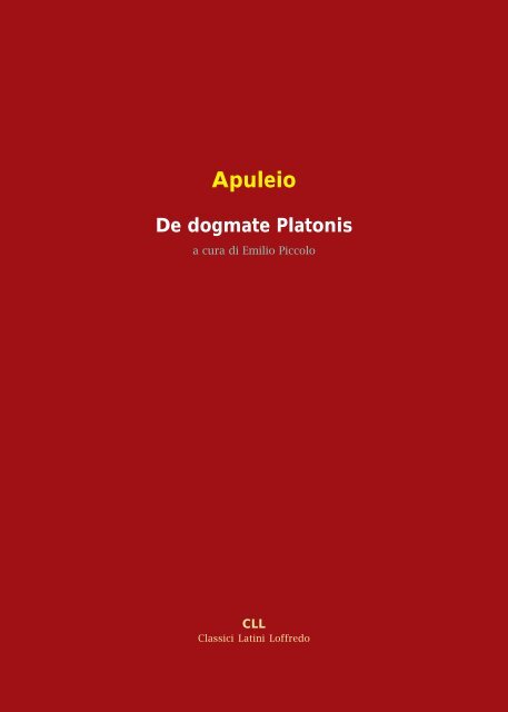 Apuleio De dogmate Platonis