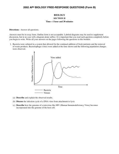 2003 ap lit free response form b