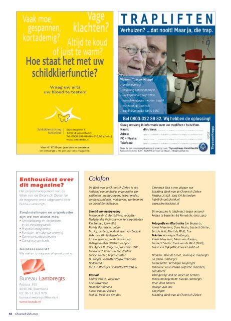 Magazine Chronisch Ziek - Week van de chronisch zieken