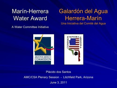 Marin-Herrera Water Award - Recipient Craig Tinney, Ph.D, P.E.