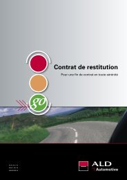 Contrat de restitution - ALD Automotive