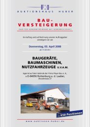 BAU- VERSTEIGERUNG - Versteigerungen