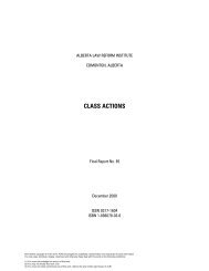 Class Actions (December 2000) - University of Alberta