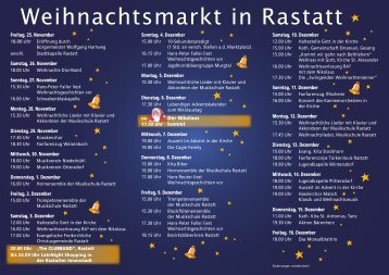 Musik- und Veranstaltungsprogramm zum Download - Stadt Rastatt