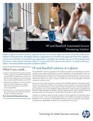 HP and ReadSoft Automated Invoice Processing Solution