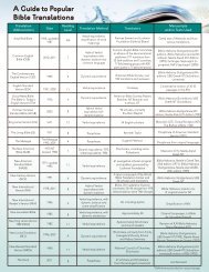 A Guide to Popular Bible Translations - Cokesbury