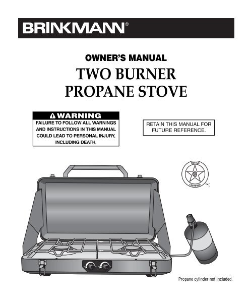 TWO BURNER PROPANE STOVE - Brinkmann