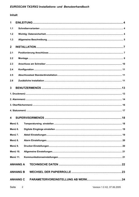 Euroscan Temperaturschreiber - Kiesling