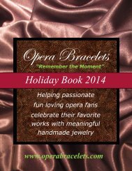 Opera Bracelets Holiday Book 2014