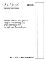 U.S. NRC Assessment of Emergency Response Planning and ...