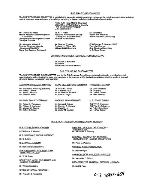 ssc-367 - Ship Structure Committee