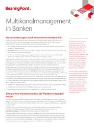 Multikanalmanagement in Banken - BearingPoint ToolBox