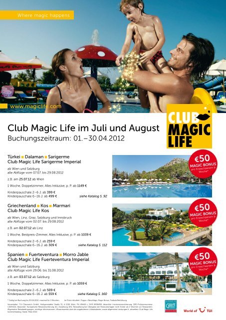 Club Magic Life im Juli und August