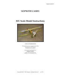 SOPWITH CAMEL R/C Scale Model Instructions - AerodromeRC