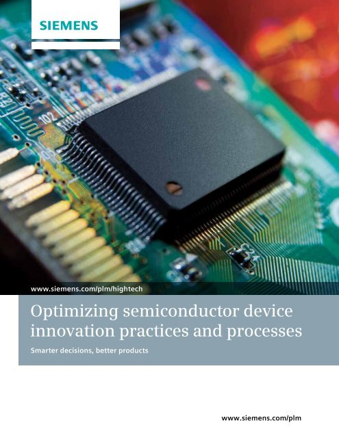 Semiconductor Industry Brochure - Siemens PLM Software