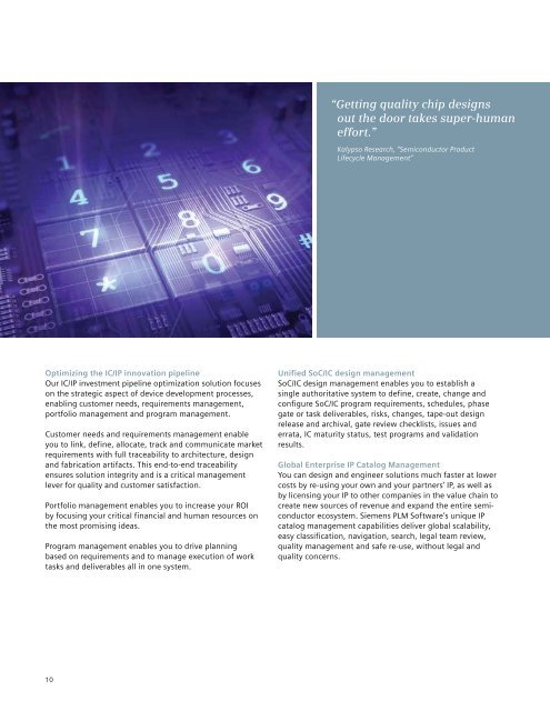 Semiconductor Industry Brochure - Siemens PLM Software