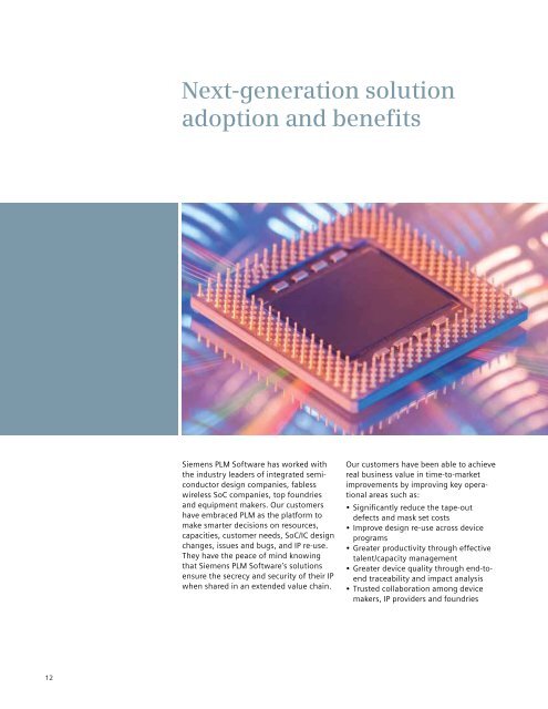 Semiconductor Industry Brochure - Siemens PLM Software