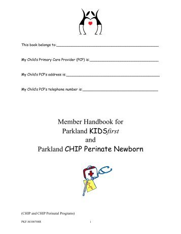 Member Handbook for Parkland KIDSfirst and Parkland CHIP ...