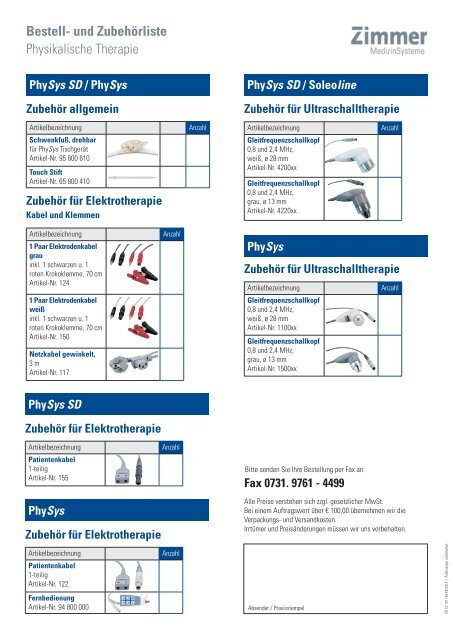 ProduktlÃƒÂ¶sungen - Zimmer MedizinSysteme