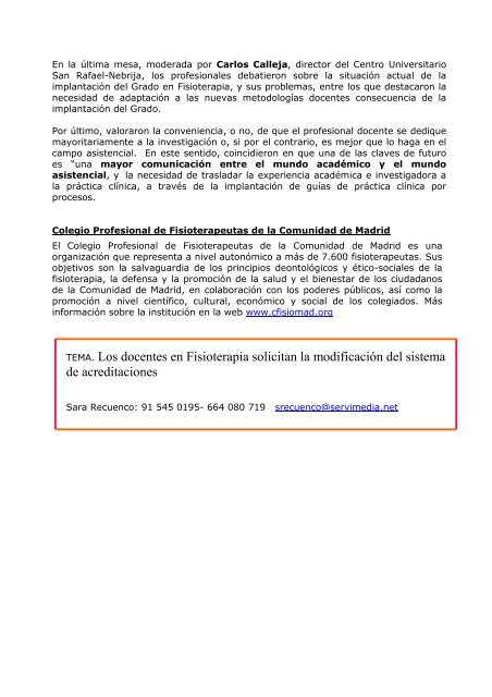 Descarga la nota de prensa en pdf - Colegio Profesional de ...