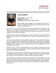 James Spithill Sailing Resume - San Diego Yacht Club