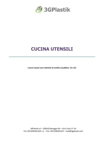 3G Cucina utensili BD - 3GPlastik