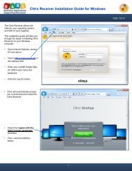 Citrix Receiver Installation Guide for Windows