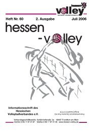 Heft Nr. 60 2. Ausgabe Juli 2006 - Hessischer Volleyballverband eV