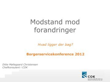 Modstand mod forandringer