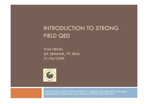 INTRODUCTION TO STRONG FIELD QED