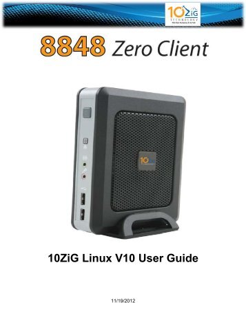 10ZiG Linux V10 User Guide.pdf - 10ZiG Technology