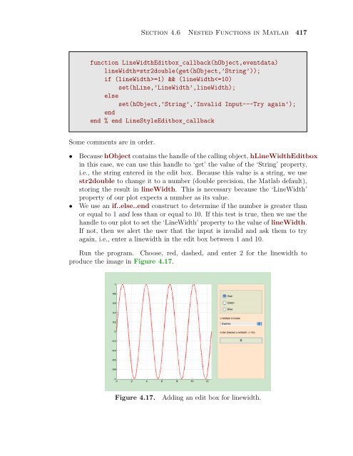 Chapter 4: Programming in Matlab - College of the Redwoods