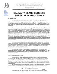 SALIVARY GLAND SURGERY - Mission Hospital