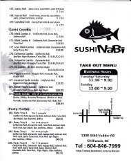 Sushi Nabi Menu - MainMenus.com
