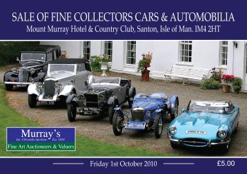 sale of fine collectors cars & automobilia - AntiqueMann - Murray's Ltd