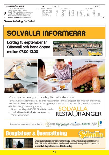 12 september - Solvalla