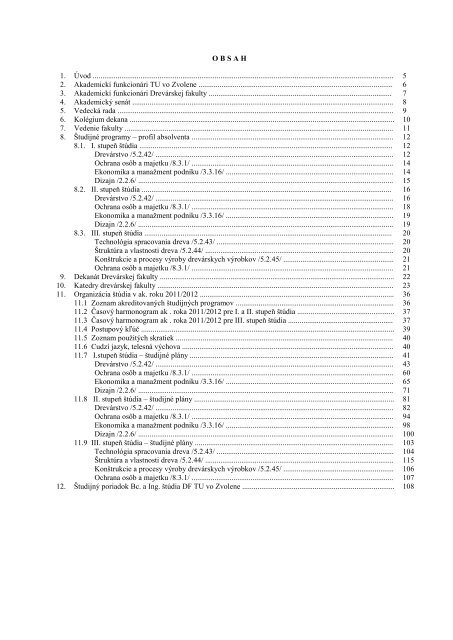 Å tudijnÃ¡ prÃ­ruÄka DF pre akademickÃ½ rok 2011/2012 - TechnickÃ¡ ...