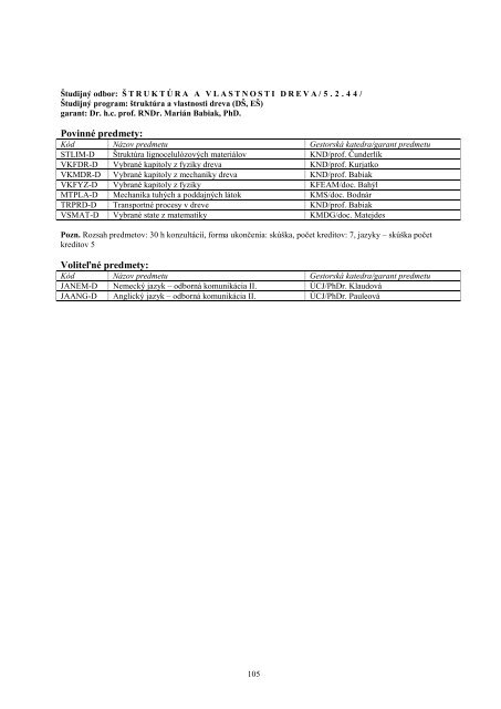 Å tudijnÃ¡ prÃ­ruÄka DF pre akademickÃ½ rok 2011/2012 - TechnickÃ¡ ...