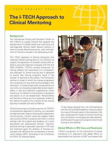 The I-TECH Approach to Clinical Mentoring