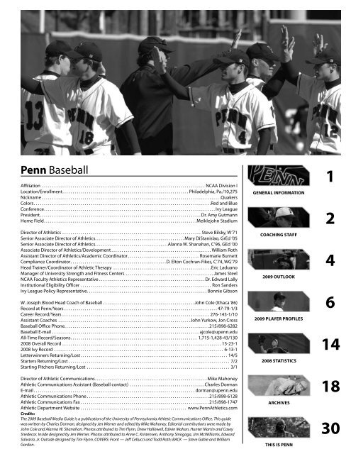 Penn Baseball - University of Penn Athletics