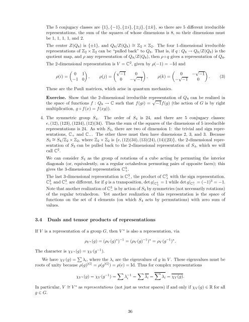 Lecture notes for Introduction to Representation Theory