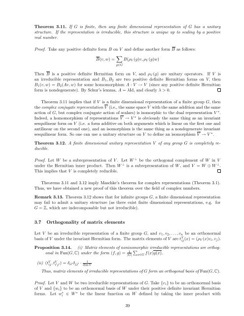Lecture notes for Introduction to Representation Theory