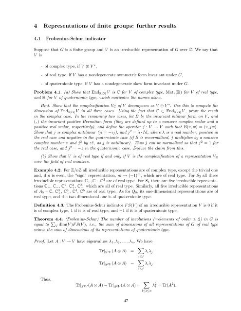 Lecture notes for Introduction to Representation Theory