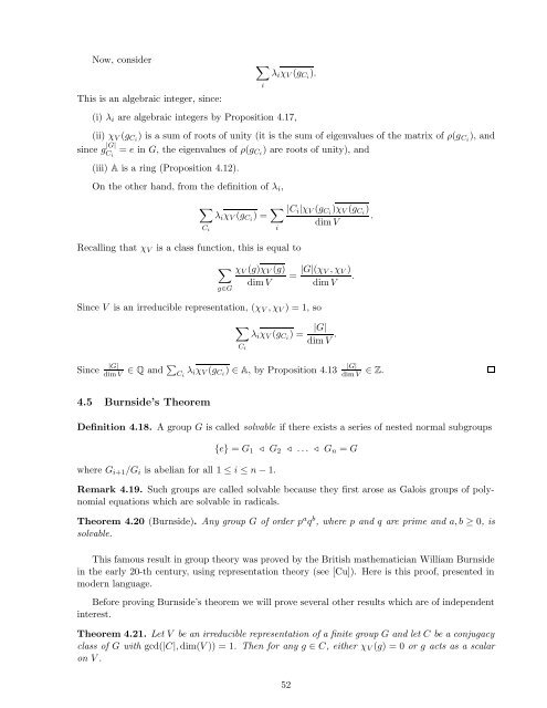 Lecture notes for Introduction to Representation Theory