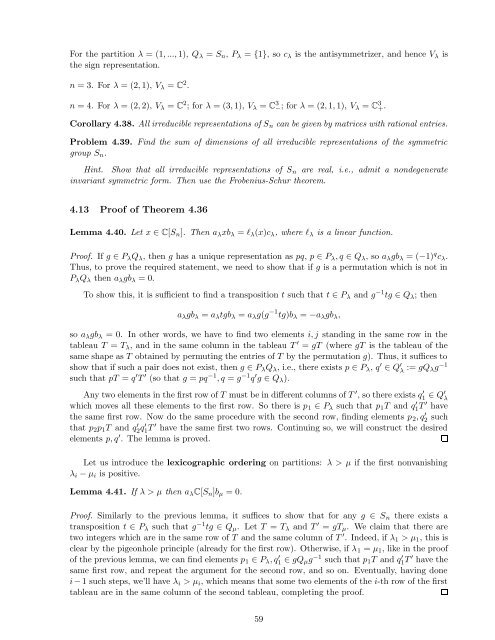 Lecture notes for Introduction to Representation Theory