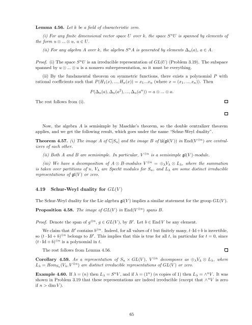 Lecture notes for Introduction to Representation Theory