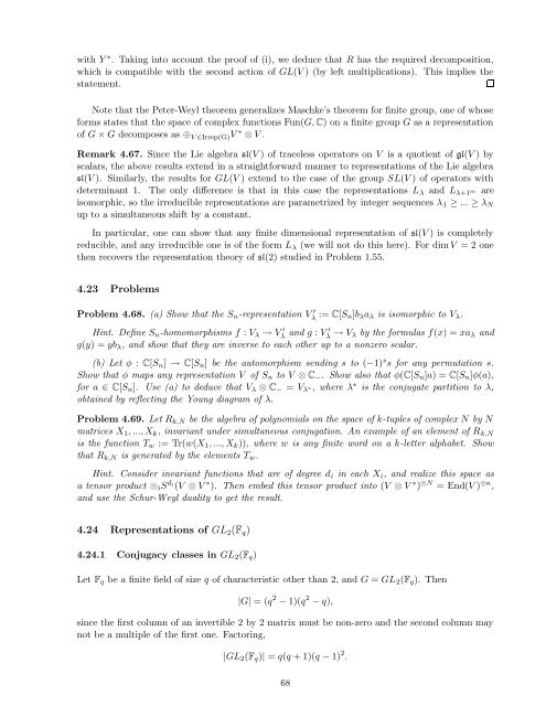 Lecture notes for Introduction to Representation Theory