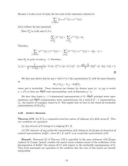 Lecture notes for Introduction to Representation Theory