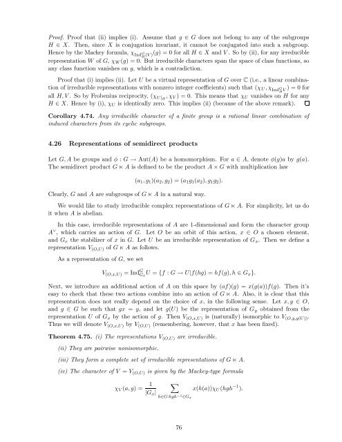 Lecture notes for Introduction to Representation Theory